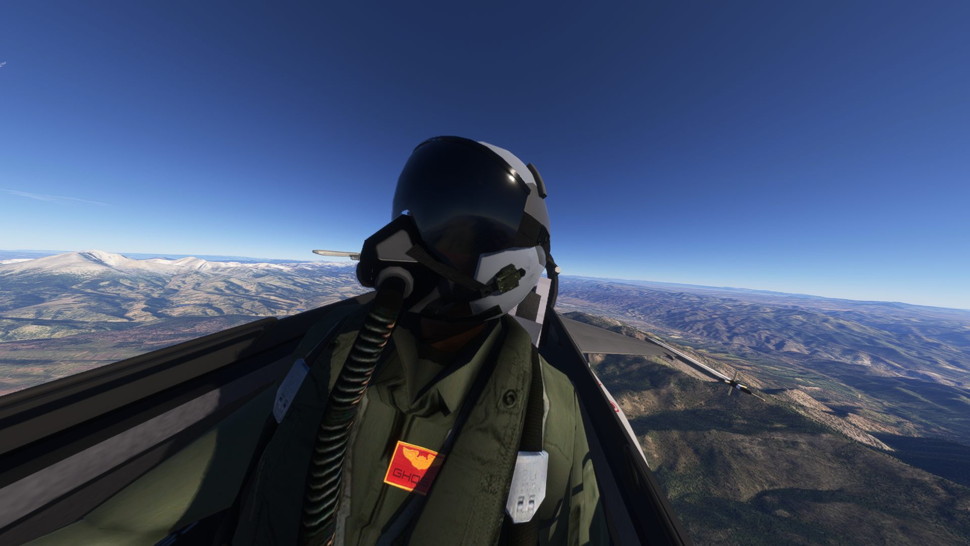 Virtual fighter pilot operating from a modern cockpit